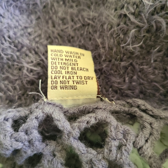 ESCIO lace back fluffy open cardigan - Picture 6 of 6